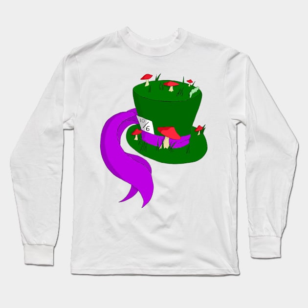 Top Hat Long Sleeve T-Shirt by CheshireArt